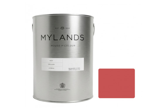 Mylands Bright Red Emulsion Paint with Colour Swatch