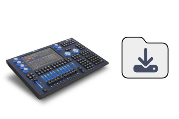 An Image of the download file next to the ChamSys MagicQ console