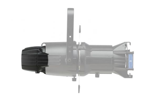 An Image of the back of the ETC source four with the upgrade pack attached to the rear of the fixture