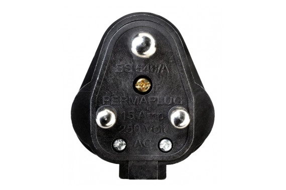 Masterplug 15 Amp Black HDPT15B-01 | Stage Depot