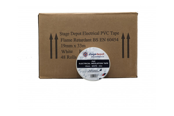 An image of the box of 48 white PVC rolls
