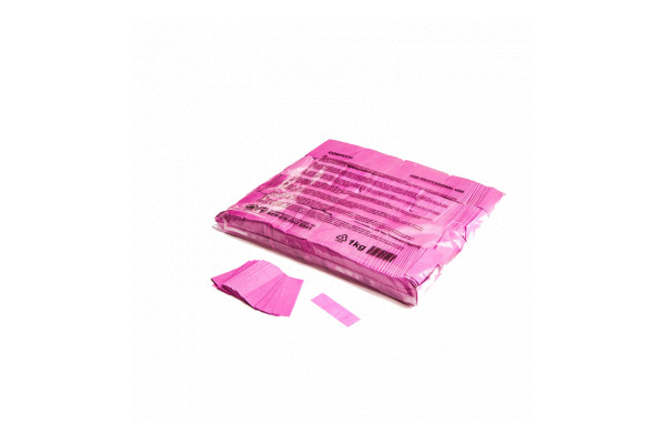 MagicFX Slowfall Confetti Pink Rectangle Cut 55 x 17mm 1Kg Bag