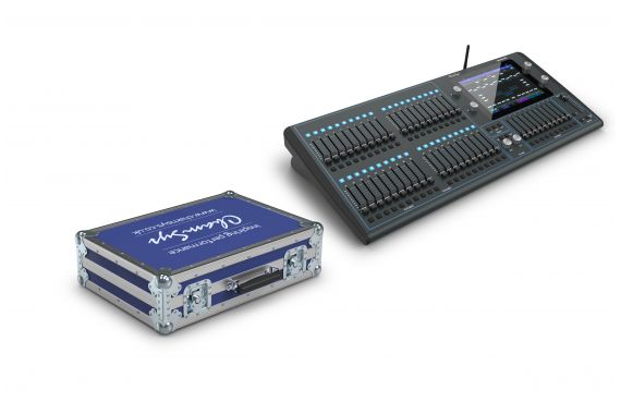 An Image of the QuickQ 30 next to the official ChamSys Flightcase  