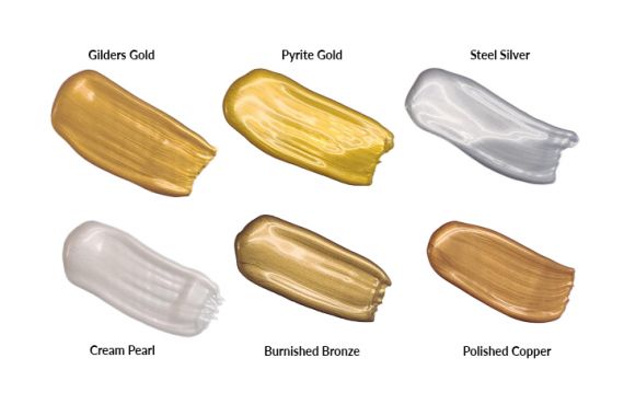 An Image of all of the paints next to each other