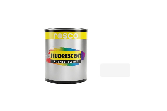 A tub of the Rosco Fluorescent white paint
