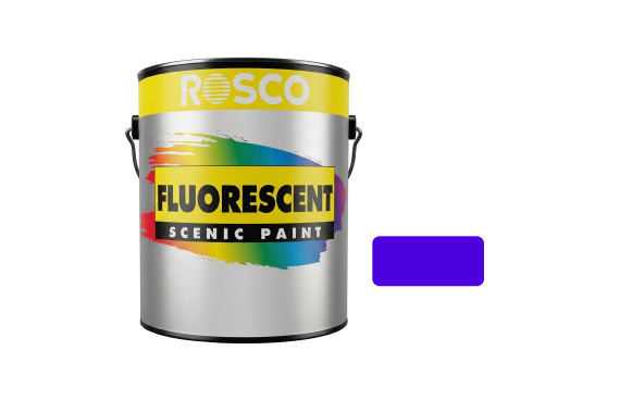 A tub of the Rosco Fluorescent Paint Blue