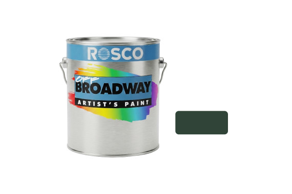 A tub of the Rosco Off Broadway Imperial Green Paint