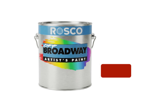A tub of the Rosco Off Broadway Deep Red Paint