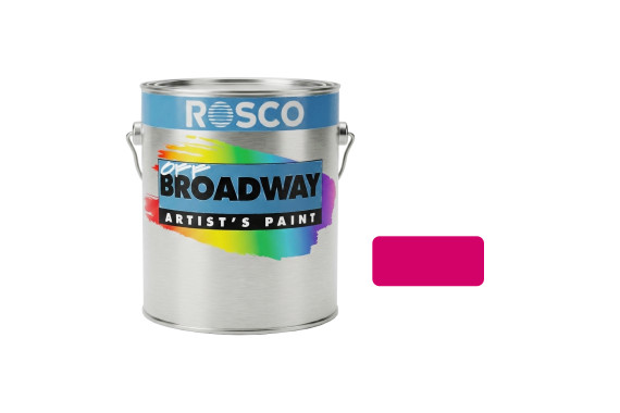 A tub of the Rosco Off broadway Magenta Paint