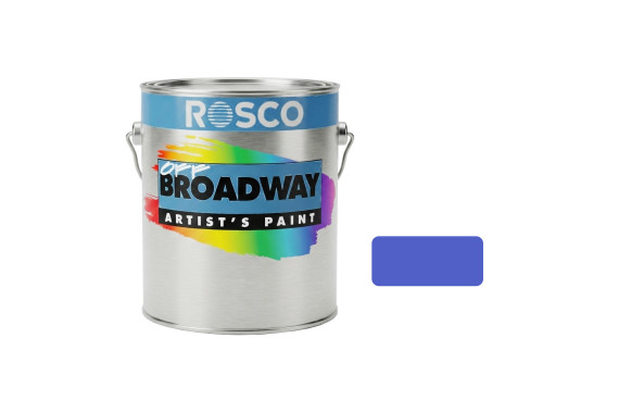 A tub of the Rosco Pthalo Blue Off Broadway Paint