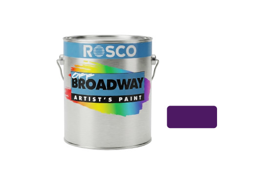 A tub of the Rosco Off Broadway Purple Paint