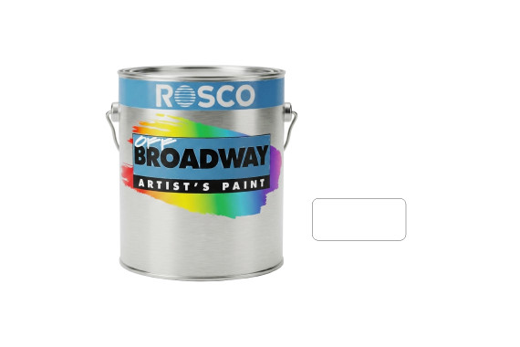 A tub of the Rosco off broadway white paint