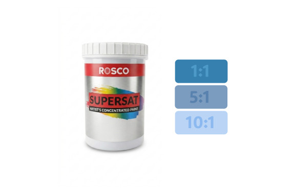 An Image of the Rosco Supersaturated Cerulean Blue 1L Paint