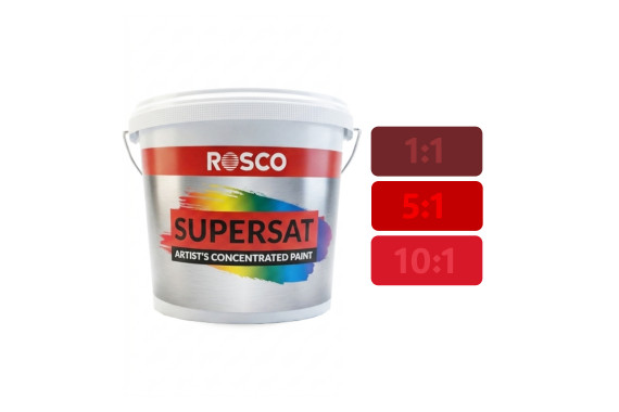 A tub of the Rosco Supersaturated Iron Red 5L Paint