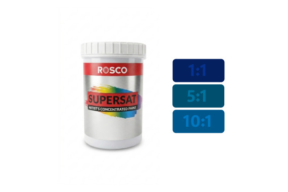 A tub of the Rosco Supersaturated Navy Blue 1L