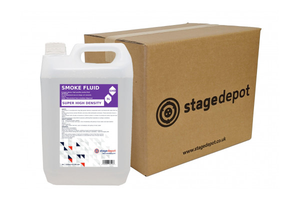 An Image of a Box of 4 Stage Depot Super High Density Smoke Fluid Bottles