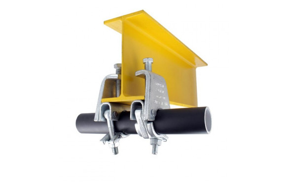 An image of the Doughty Gravlock couplers attached to a pole