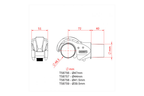 The Technical Drawing for the Doughty Claw Clamp