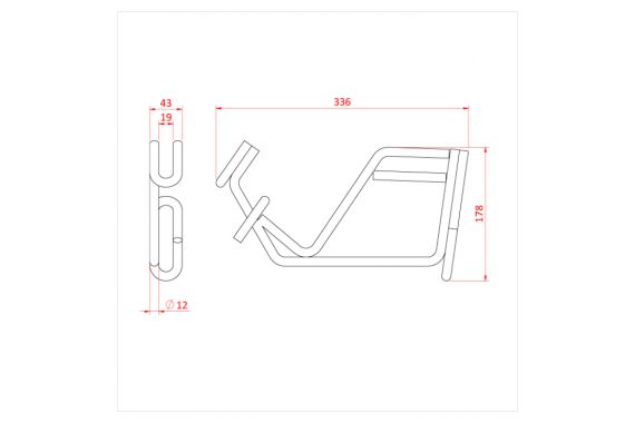 A technical drawing of the Doughty Rope Brake