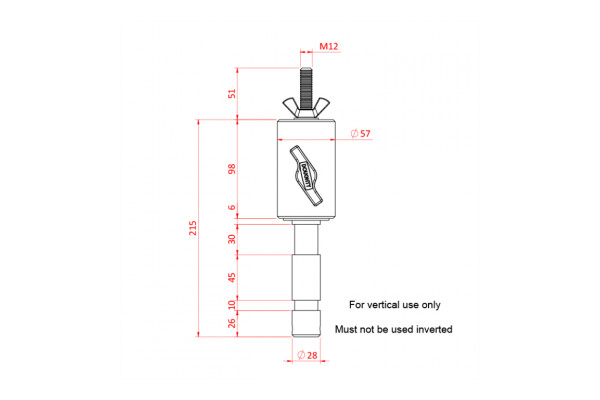The technical drawing of the Doughty TV Spigot