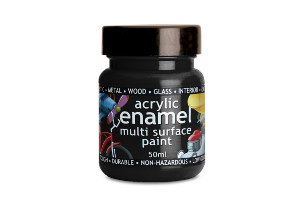 Polyvine Acrylic Enamel Paint Black 50ml