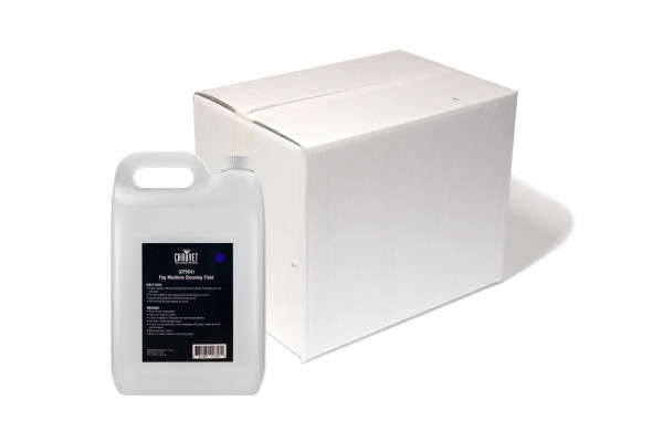 Image of CHAUVET Fog Machine Cleaner Fluid 5 litre bottle in a box of 4