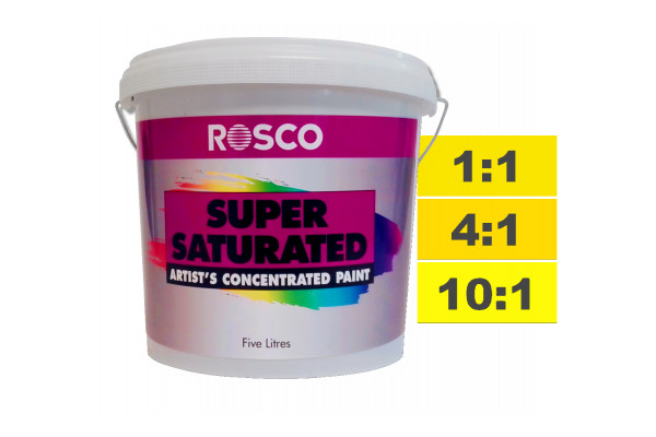 Rosco Supersaturated Paint Chrome Yellow 5L. Paint can be diluted to achieve different shades.