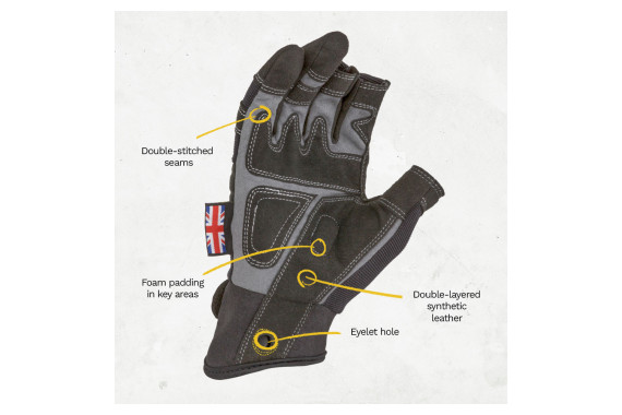An image of the inside of the Dirty Rigger Gloves