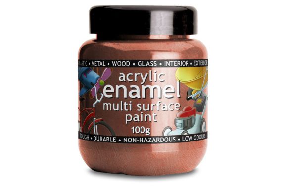Polyvine Acrylic Enamel Paint Metallic Copper 100ml (Metallic Antique Bronze)