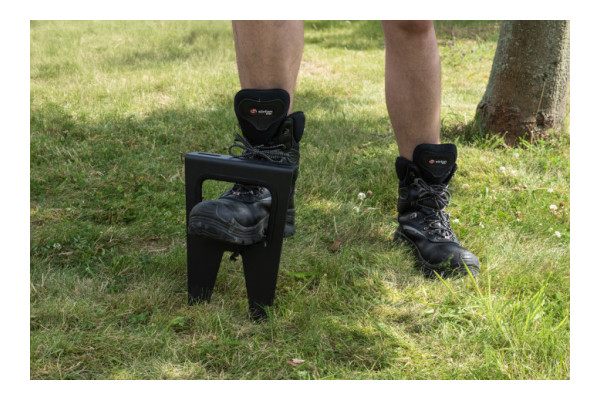 An Image of the ground spike being installed into the ground