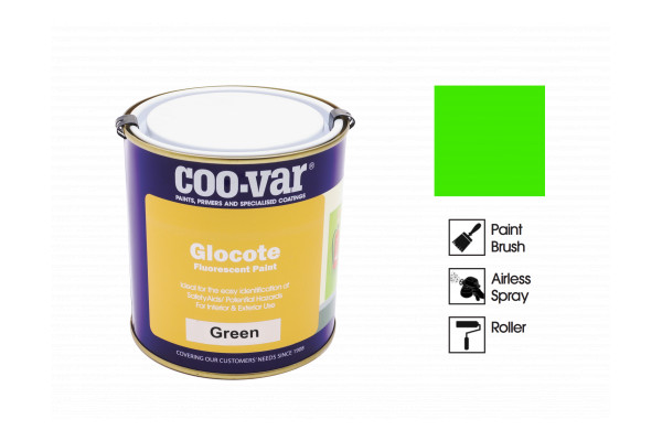 Coo-Var Glocote Fluorescent Paint Green 1L