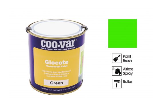 Coo-Var Glocote Fluorescent Paint Green 1L