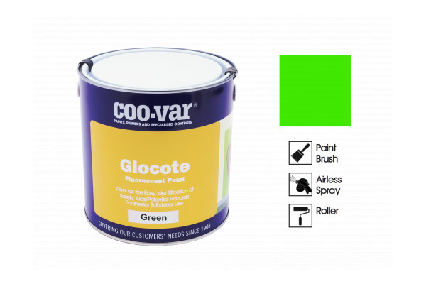 Coo-Var Glocote Fluorescent Paint Green 2.5L