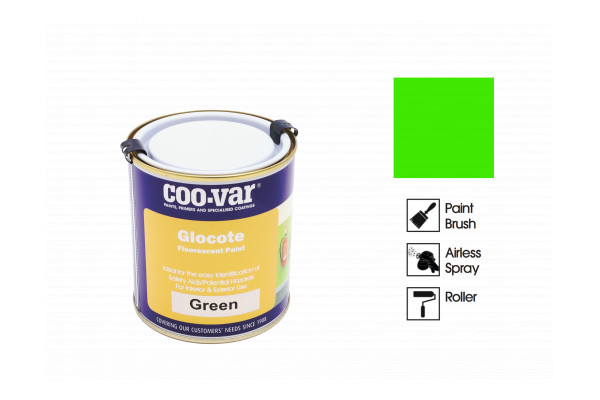 Coo-Var Glocote Fluorescent Paint Green 500ml