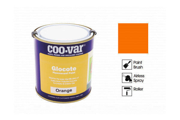 Coo-Var Glocote Fluorescent Paint Orange 1L