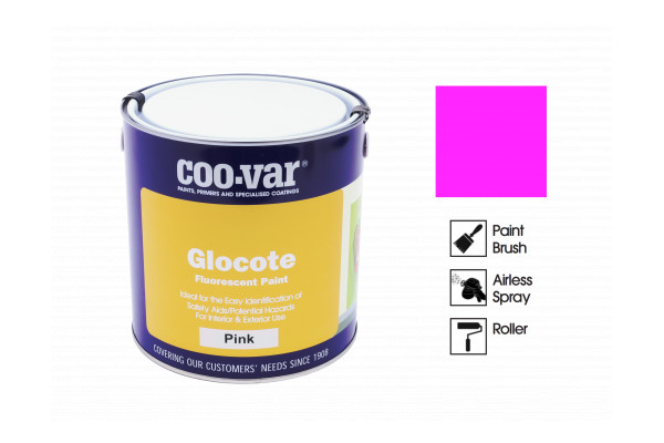 Coo-Var Glocote Fluorescent Paint Pink 2.5L