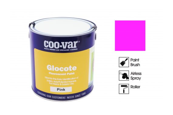 Coo-Var Glocote Fluorescent Paint Pink 2.5L