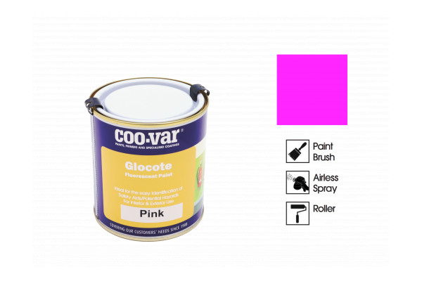 Coo-Var Glocote Fluorescent Paint Pink 500ml