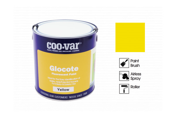 Coo-Var Glocote Fluorescent Paint Yellow 2.5L