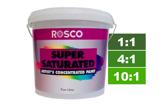 Rosco Supersaturated Paint Grass Green 5L. Paint can be diluted to achieve different shades.