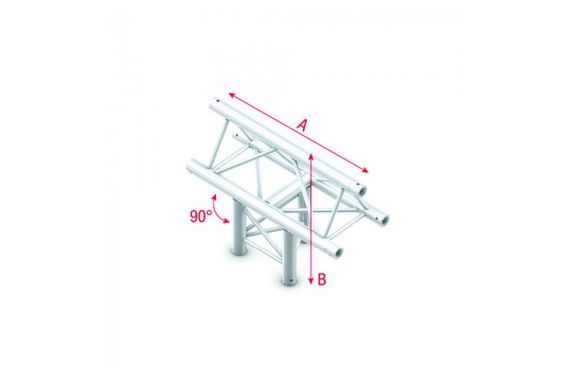 An Image of the triangular truss T-cross section showing each of the dimensions