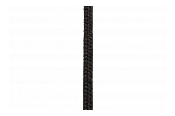 8mm Matt Black Braided Polyester Rope - per metre
