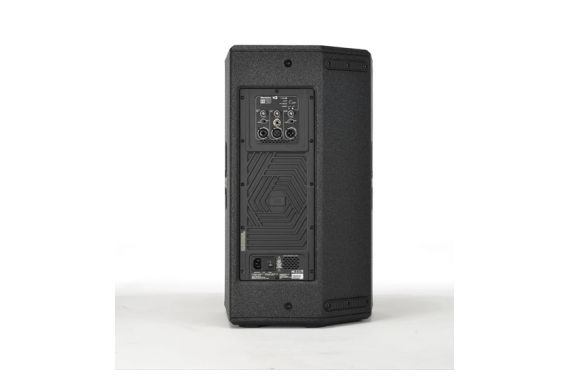 An Image of the back of the Montarbo Speaker showing a close up of the power and data connections