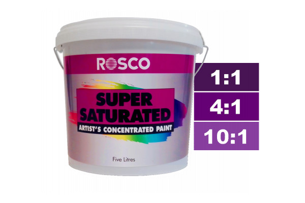 Rosco Supersaturated Paint Purple 5L. Paint can be diluted to achieve different shades.