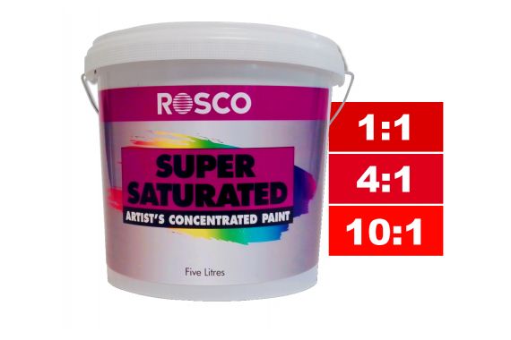 Rosco Supersaturated Paint Red 1L. Paint can be diluted to achieve different shades.