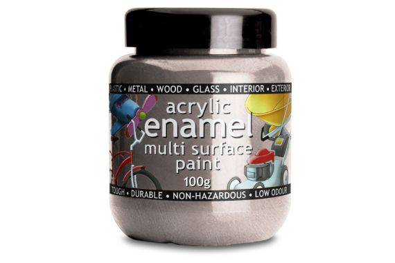 Polyvine Acrylic Enamel Paint Metallic Silver 100ml