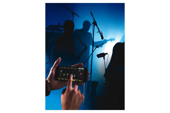 An Image showing that the digital mixer can be connected to wirelessly