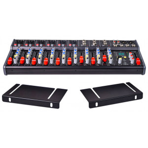 An Image of the front of the Citronic 9-channel mixer with the rackmountable wings