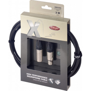 Stagg X-Series Professional 1m Neutrik 3pin XLR Microphone Cable