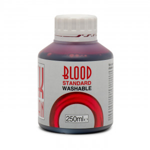 An image of the bottle of the Nick Dudman fake theatrical blood